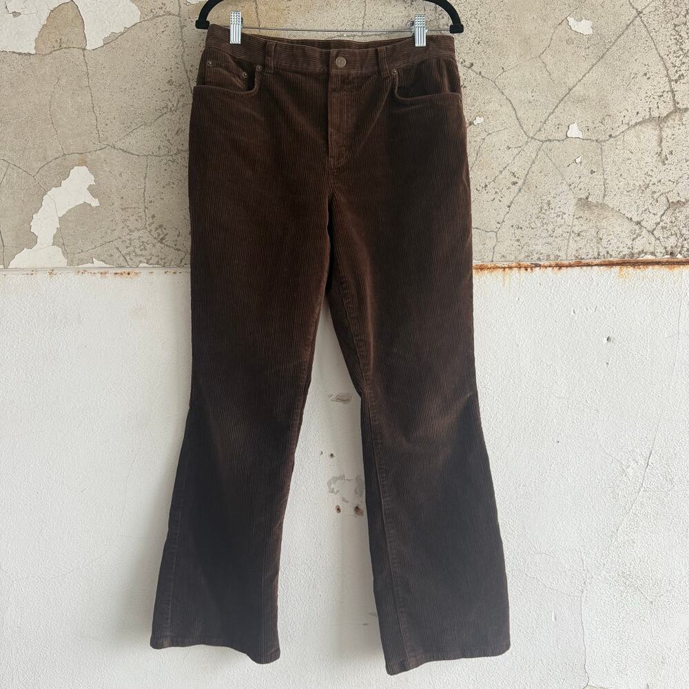 Ralph Lauren Jeans Co Corduroy Pants Womens 10 Y2K Mid Rise Bootcut Brown Cords